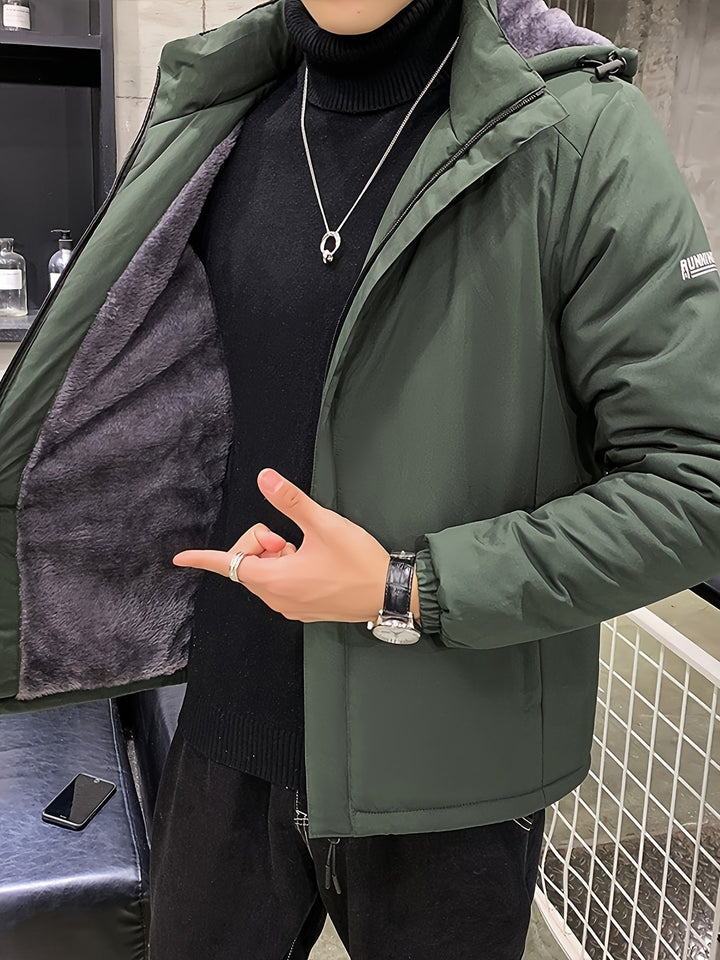 Mens Winter Coat Thick Fleece Puffer Warm Fit - BritishMode