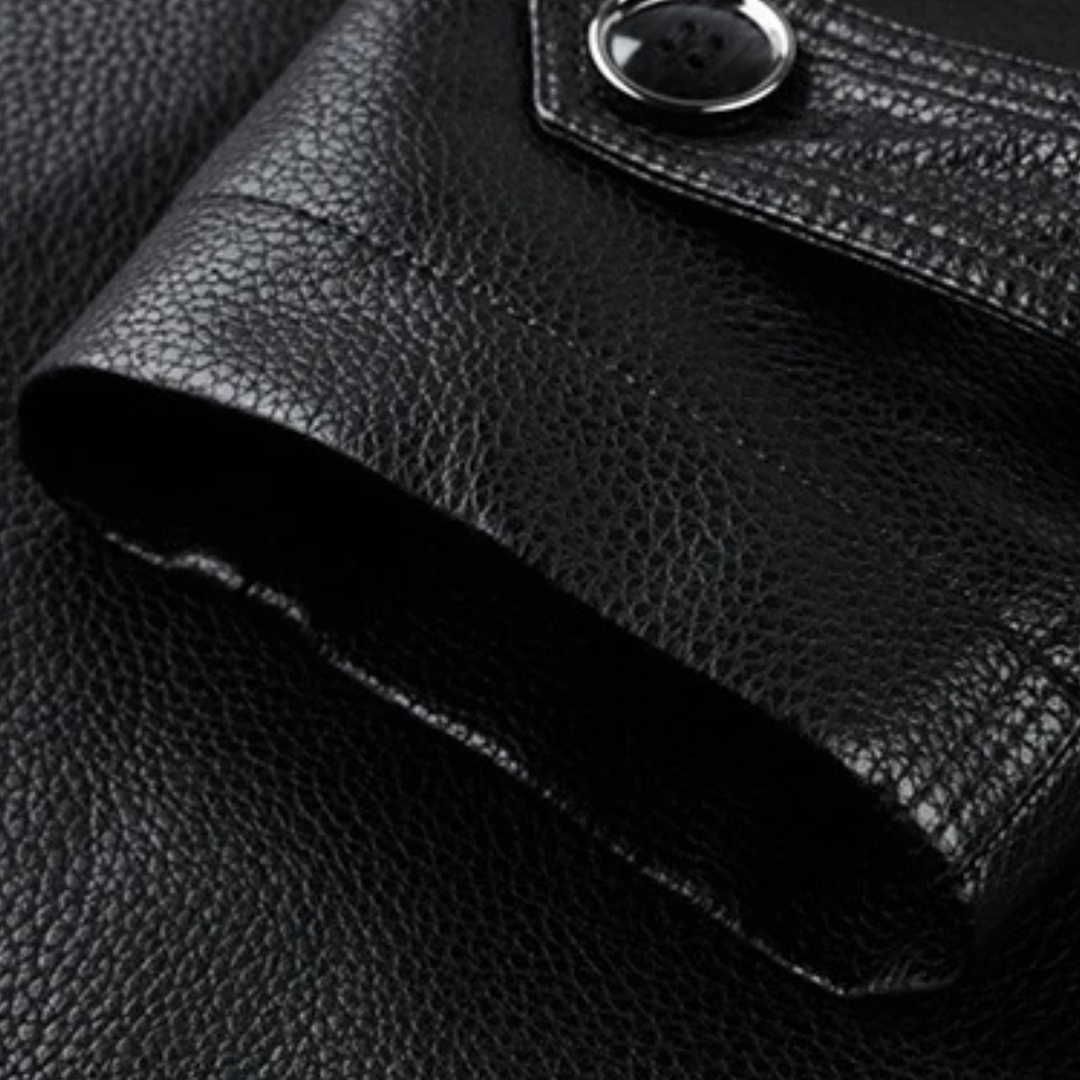 Mens Leather Trench Coat Smart Business Fit