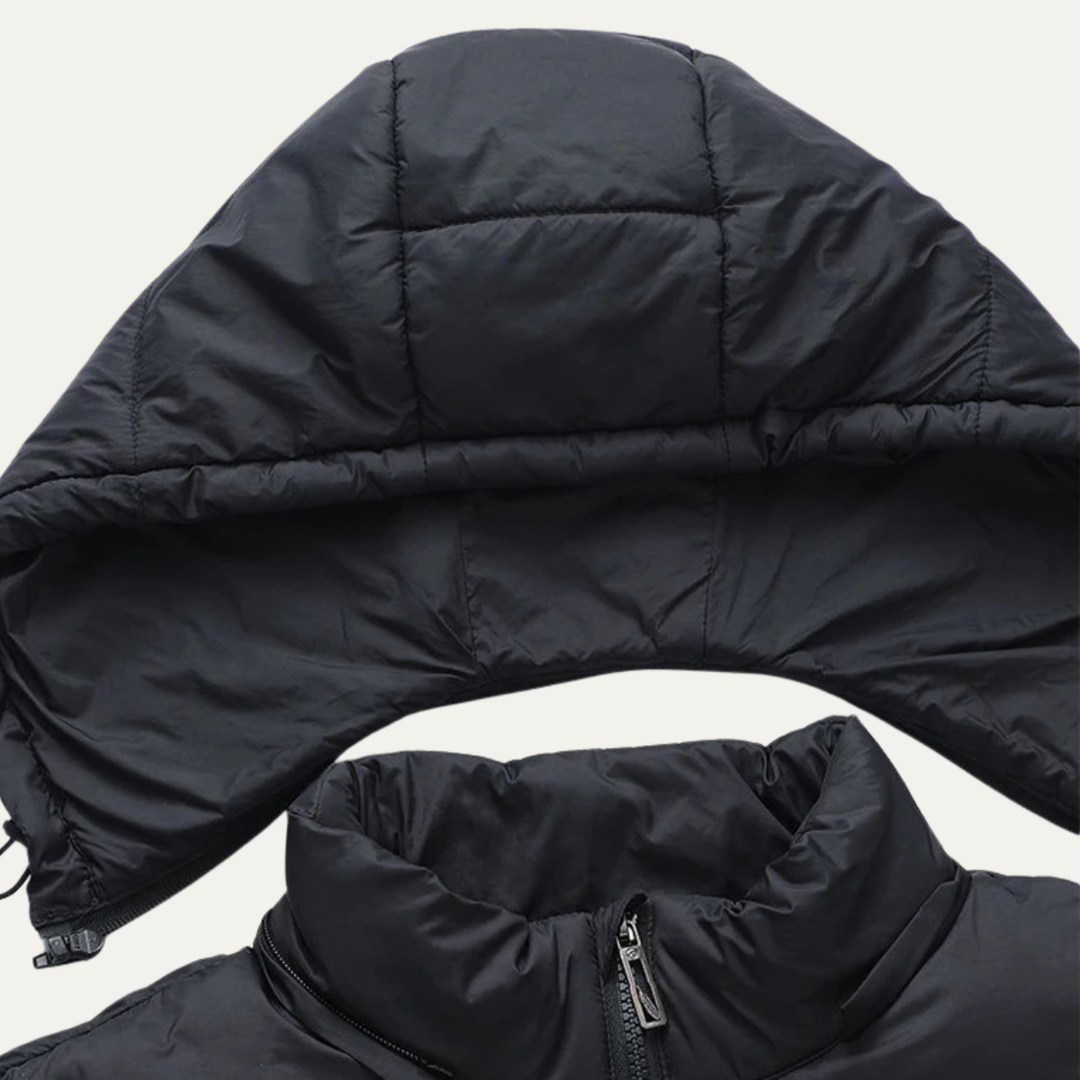 Mens Insulated Puffer Jacket Thick Warm Hooded
