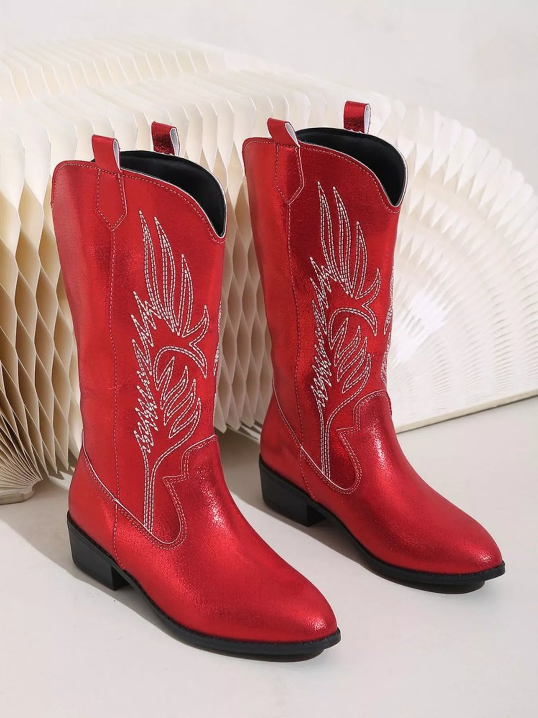 Womens Ankle Boots High Heel Decorative Style