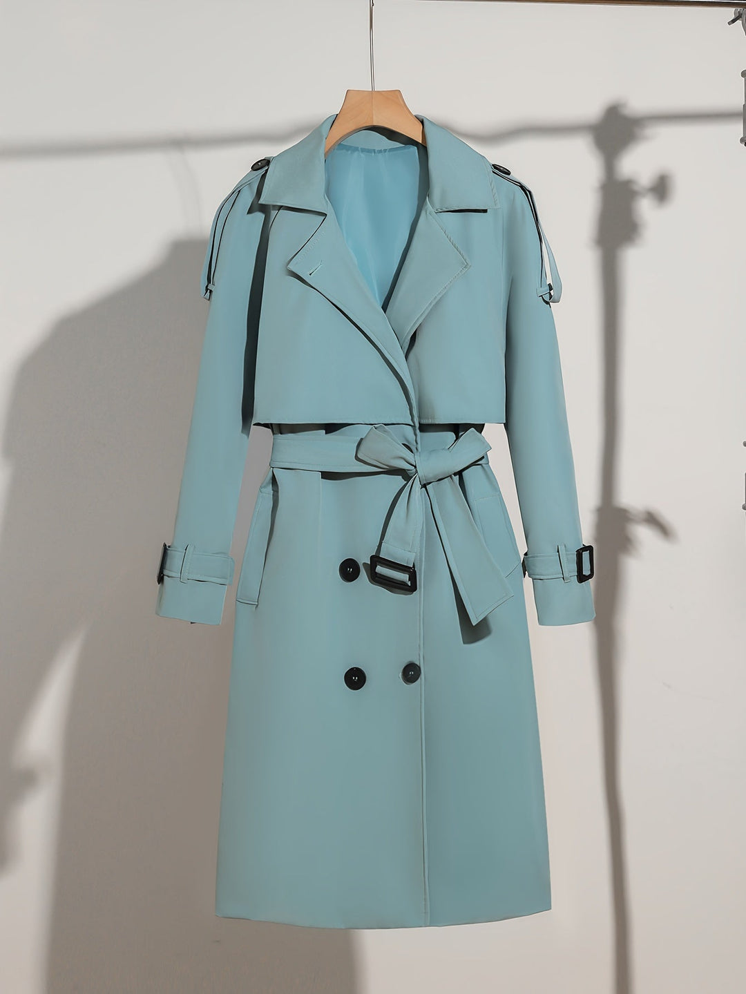 Womens Trench Coat with Belt Relaxed Fit