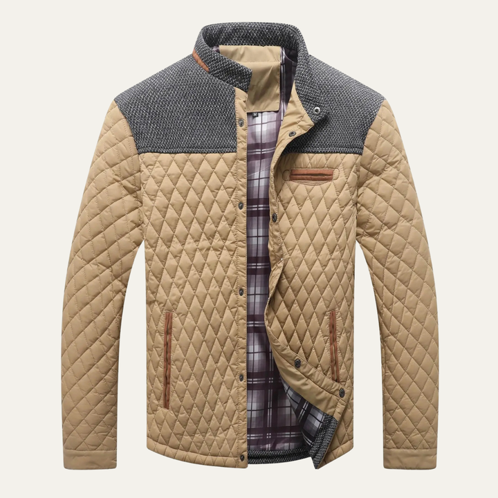 Mens Quilted Bomber Jacket Lightweight Padded