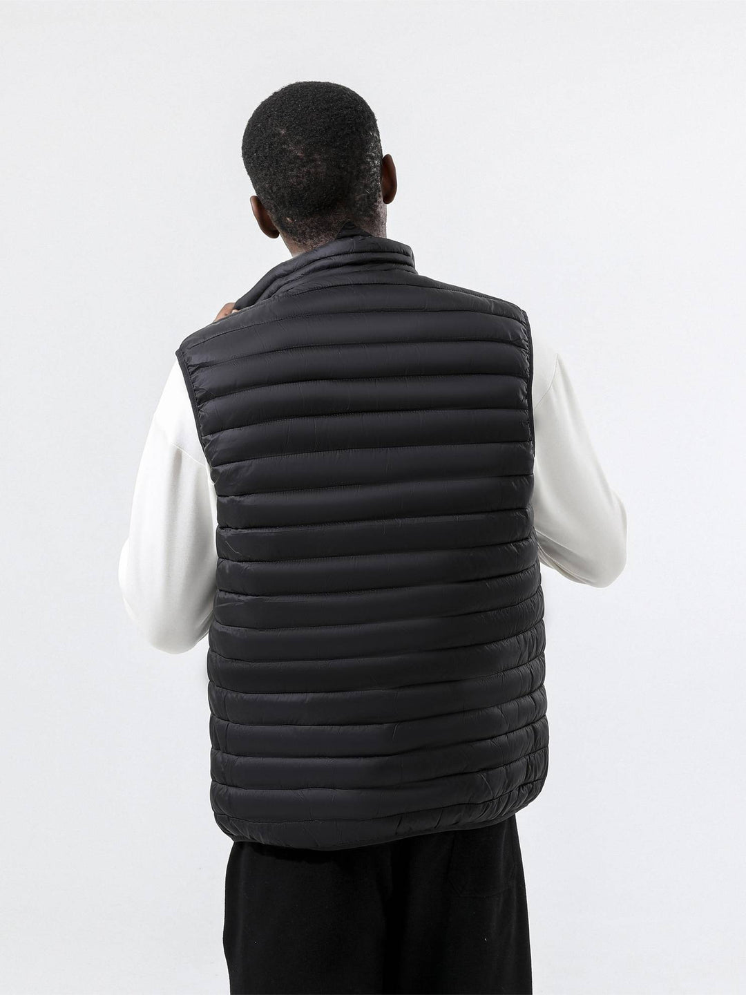 Mens High-Collar Gilet Lightweight Sleeveless Vest