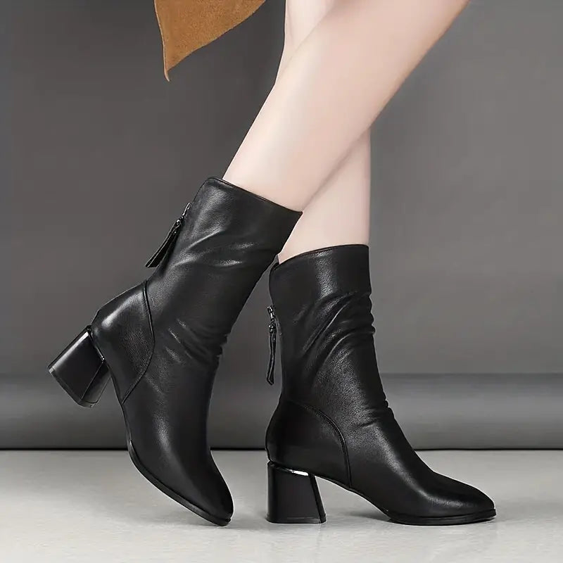 Womens Ankle Boots Leather Casual Fit