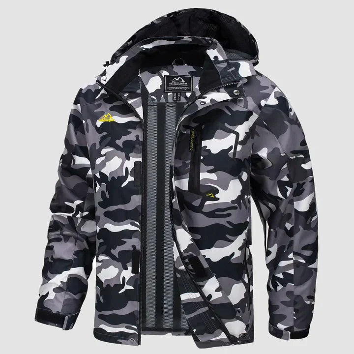 Mens Waterproof Breathable Raincoat with Hood