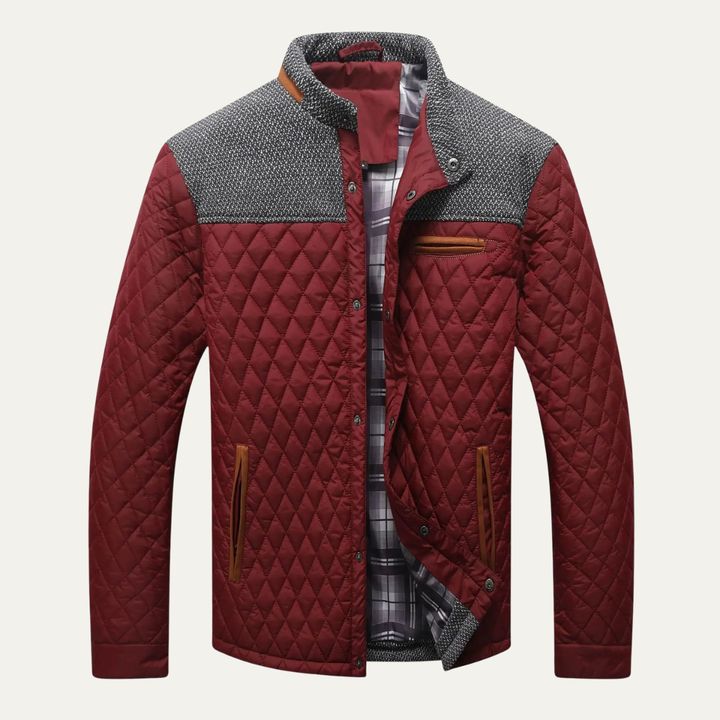 Mens Quilted Bomber Jacket Lightweight Padded