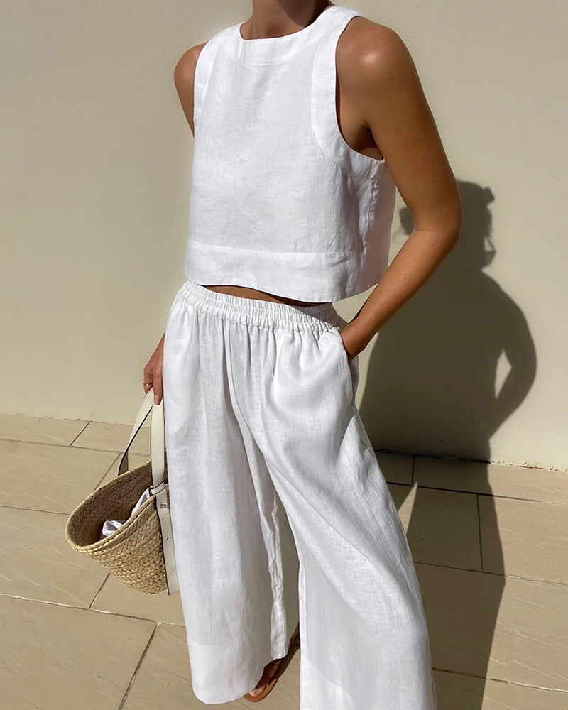 Womens Two-Piece Outfit Lightweight Relaxed Fit - BritishMode