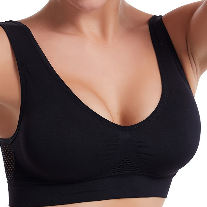 Womens Seamless Padded Sports Bra Breathable Supportive Activewear