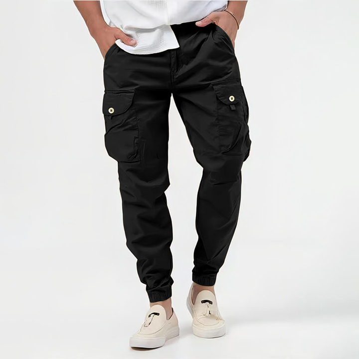 Mens Cargo Joggers Relaxed Fit Cotton