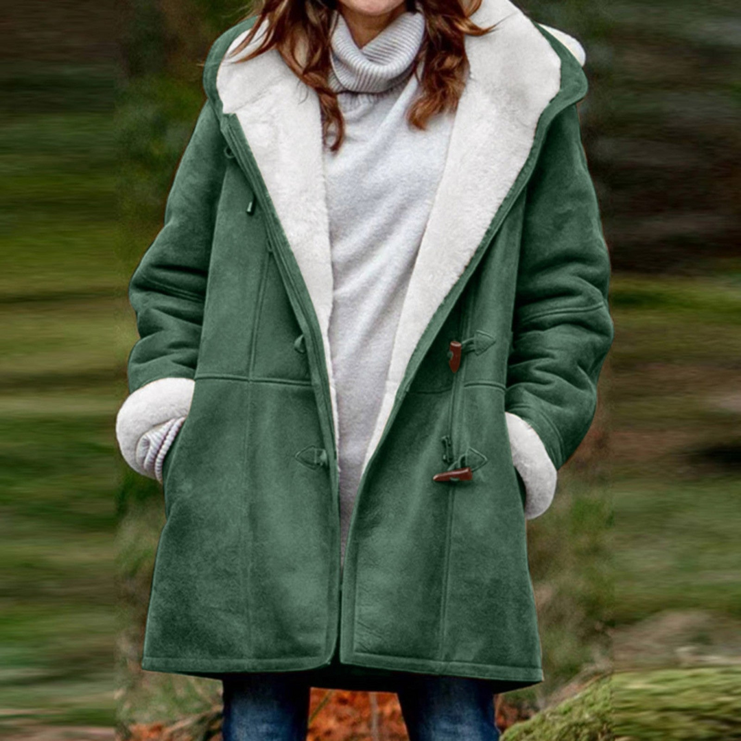 Womens Duffle Coat Wool Blend Warm Classic Fit - BritishMode