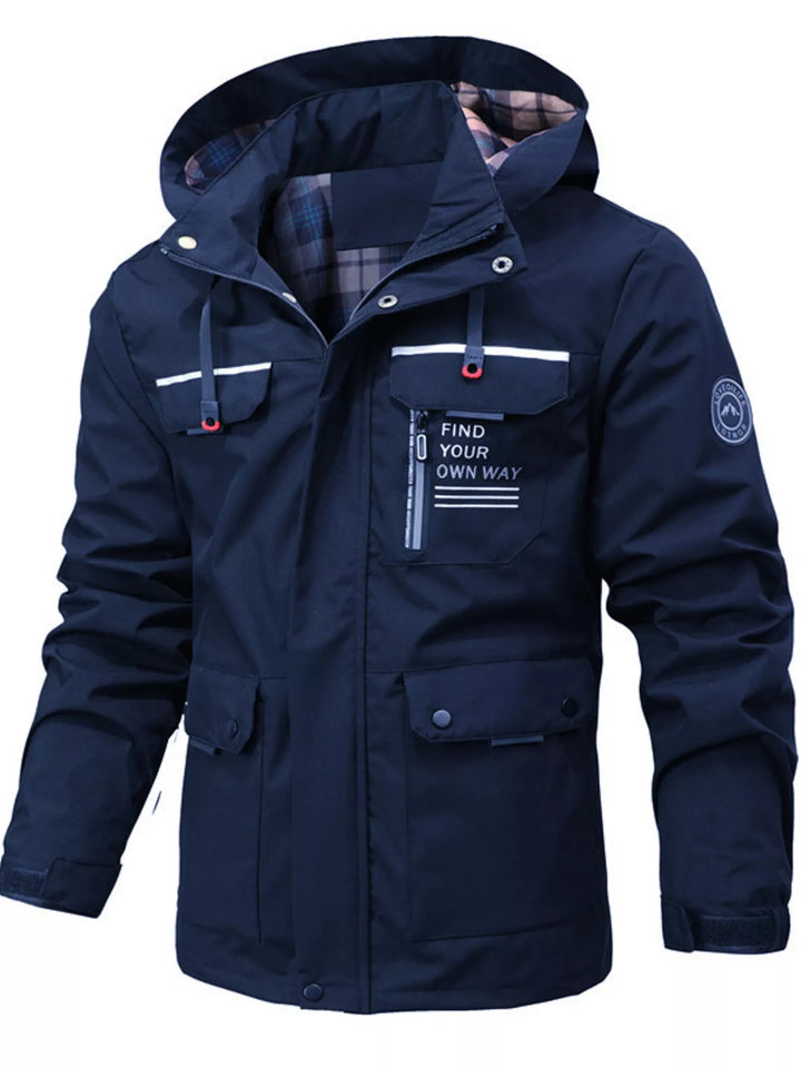 Unisex Waterproof Hooded Parka Jacket Large Size