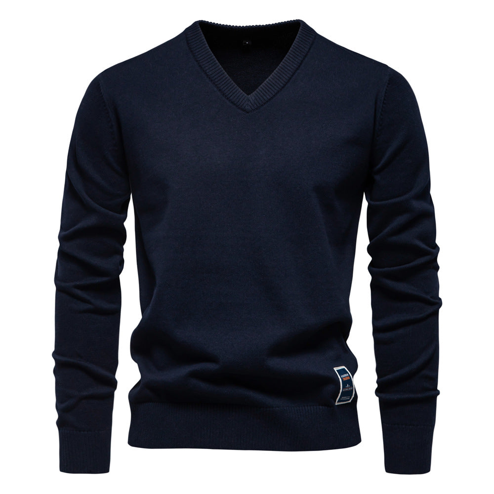 Mens V-Neck Sweater Classic Fit