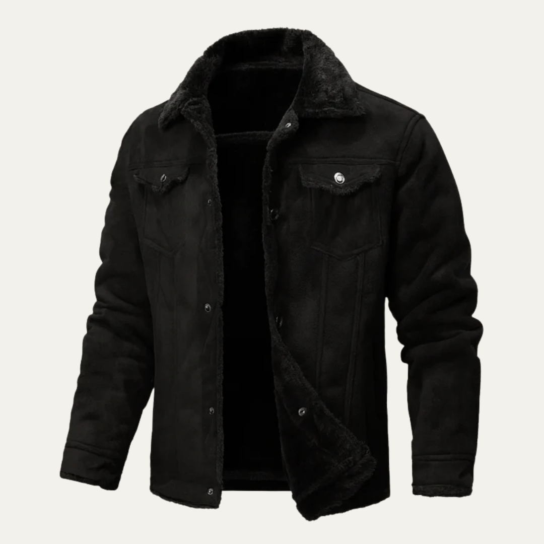 Mens Trucker Jacket Shearling Lined Classic Fit
