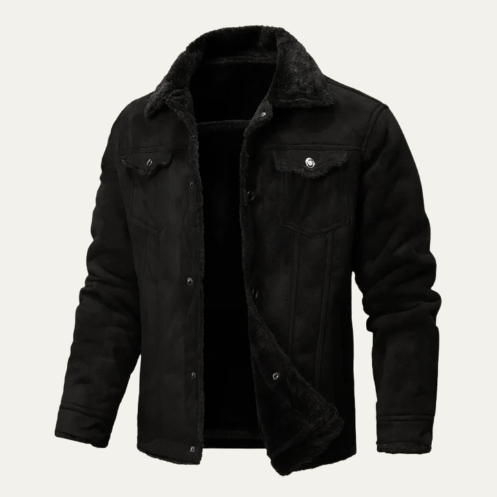 Mens Trucker Jacket Shearling Lined Classic Fit