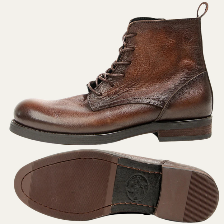 Mens Leather Boots Vintage Elegant Style