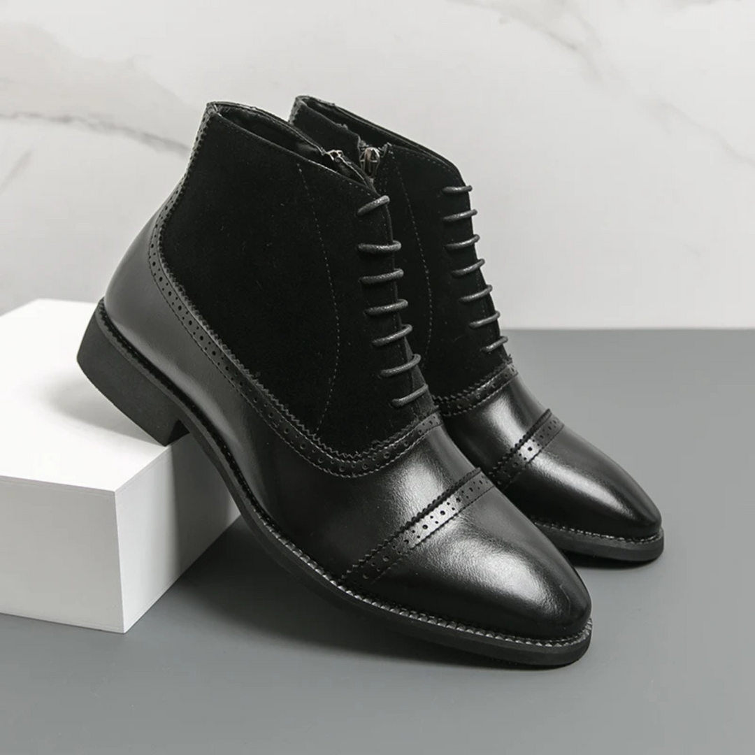 Mens Oxford Leather Classic Dress Boots