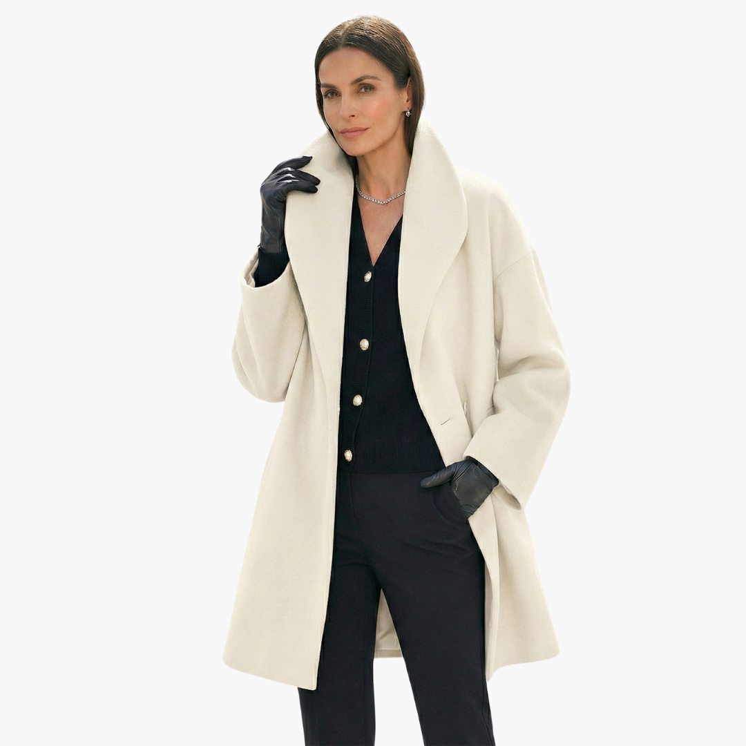 Womens Oversized Cocoon Coat Relaxed Fit