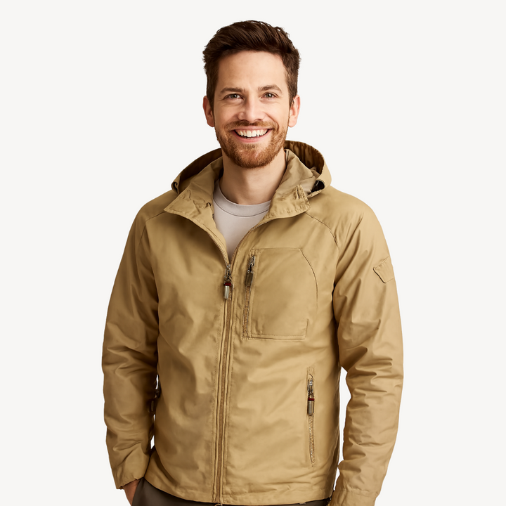 Mens Casual Jacket Polyester Zip Front