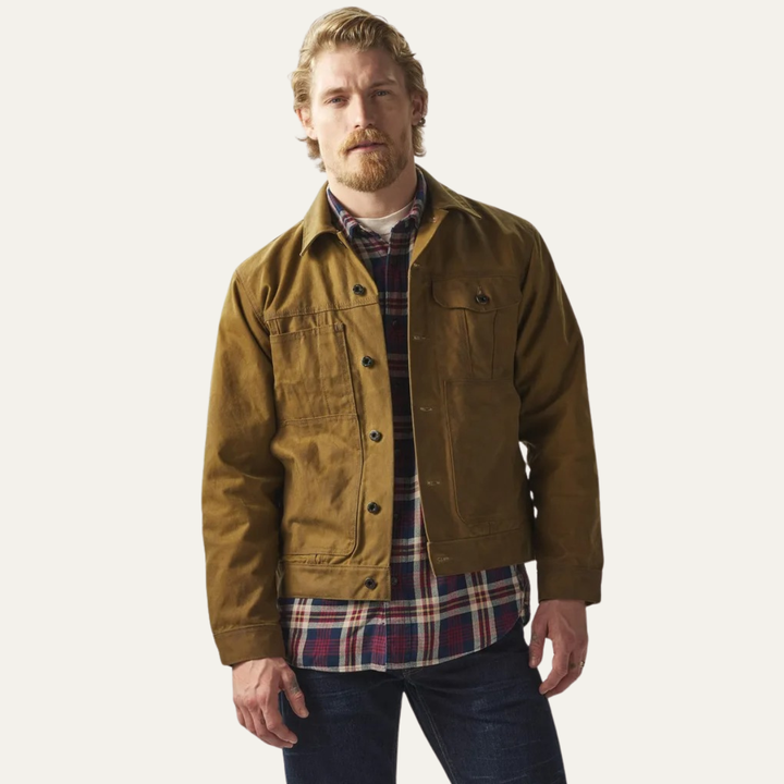 Mens Canvas Jacket Retro Ranch Style