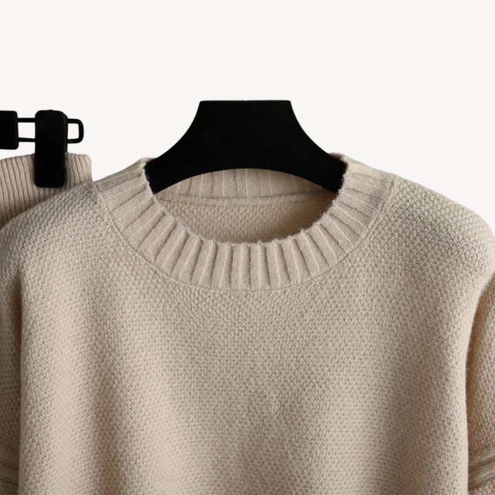 Womens Knit Loungewear Set Relaxed Fit