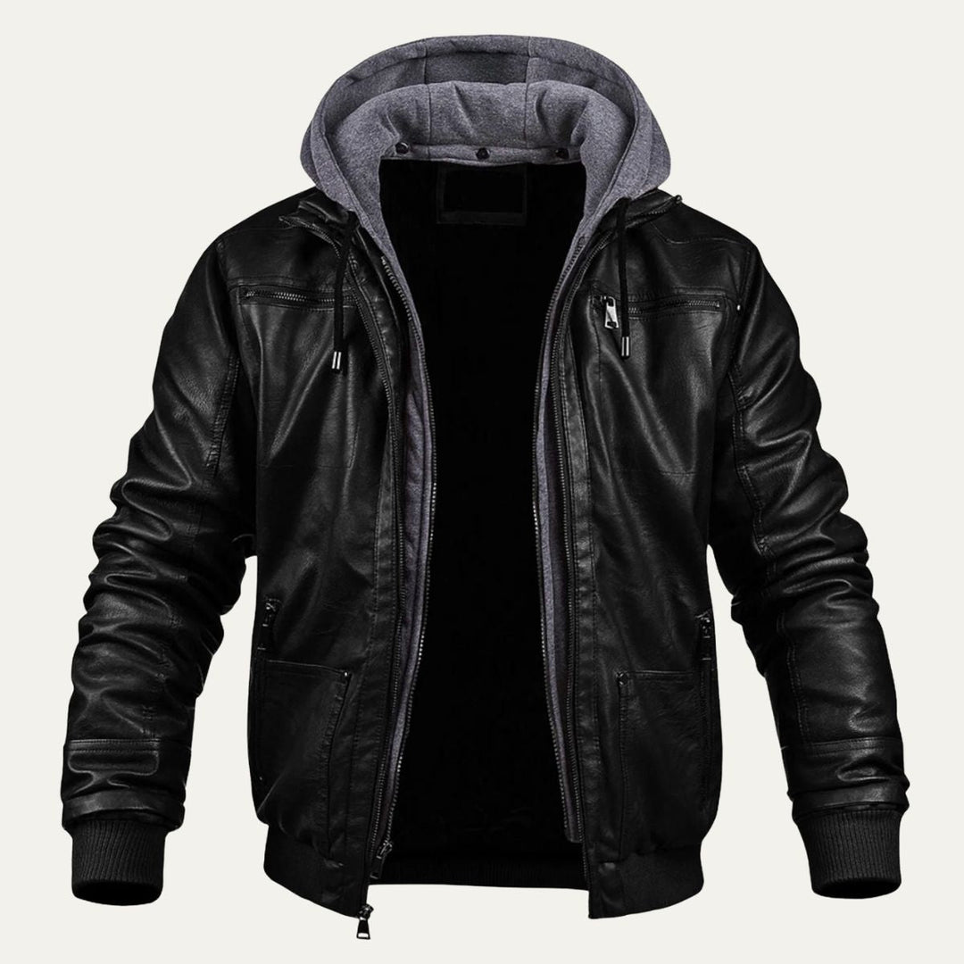 Mens Leather Jacket Modern Warm Fit