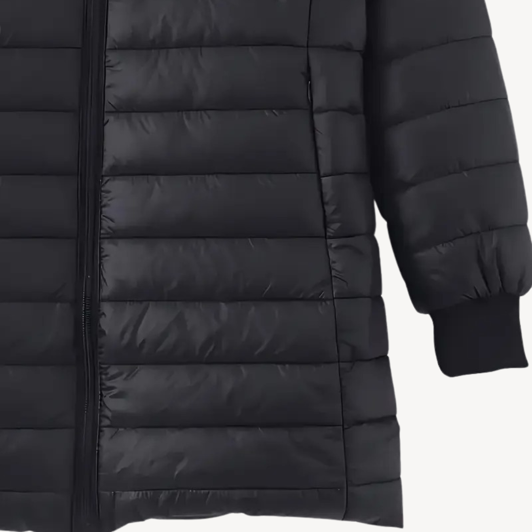 Womens Hooded Puffer Jacket Sherpa Lining Insulated