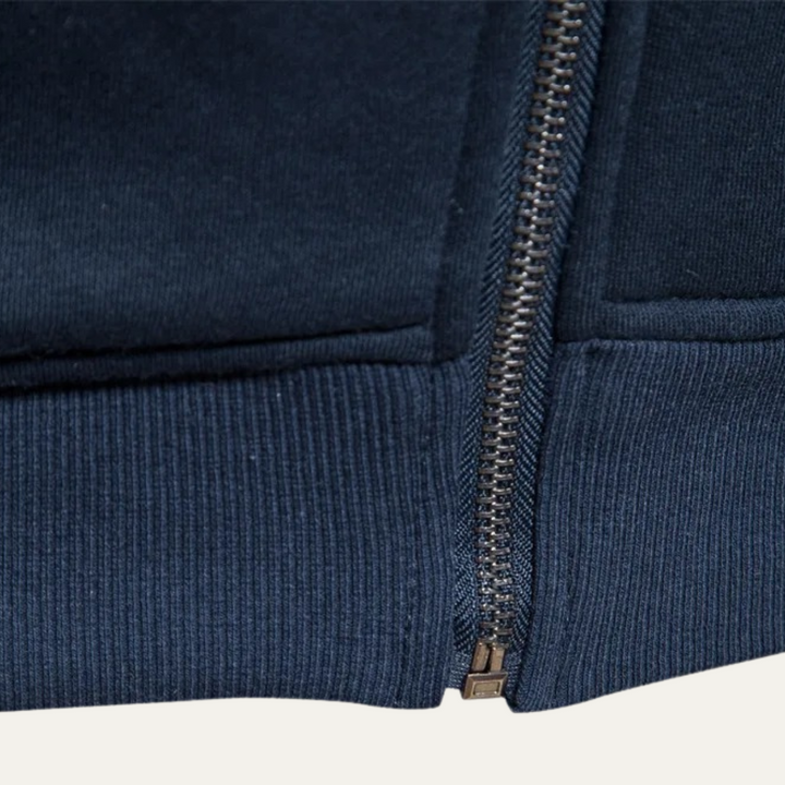 Mens Casual Cotton Jacket Zip-Up with Pockets