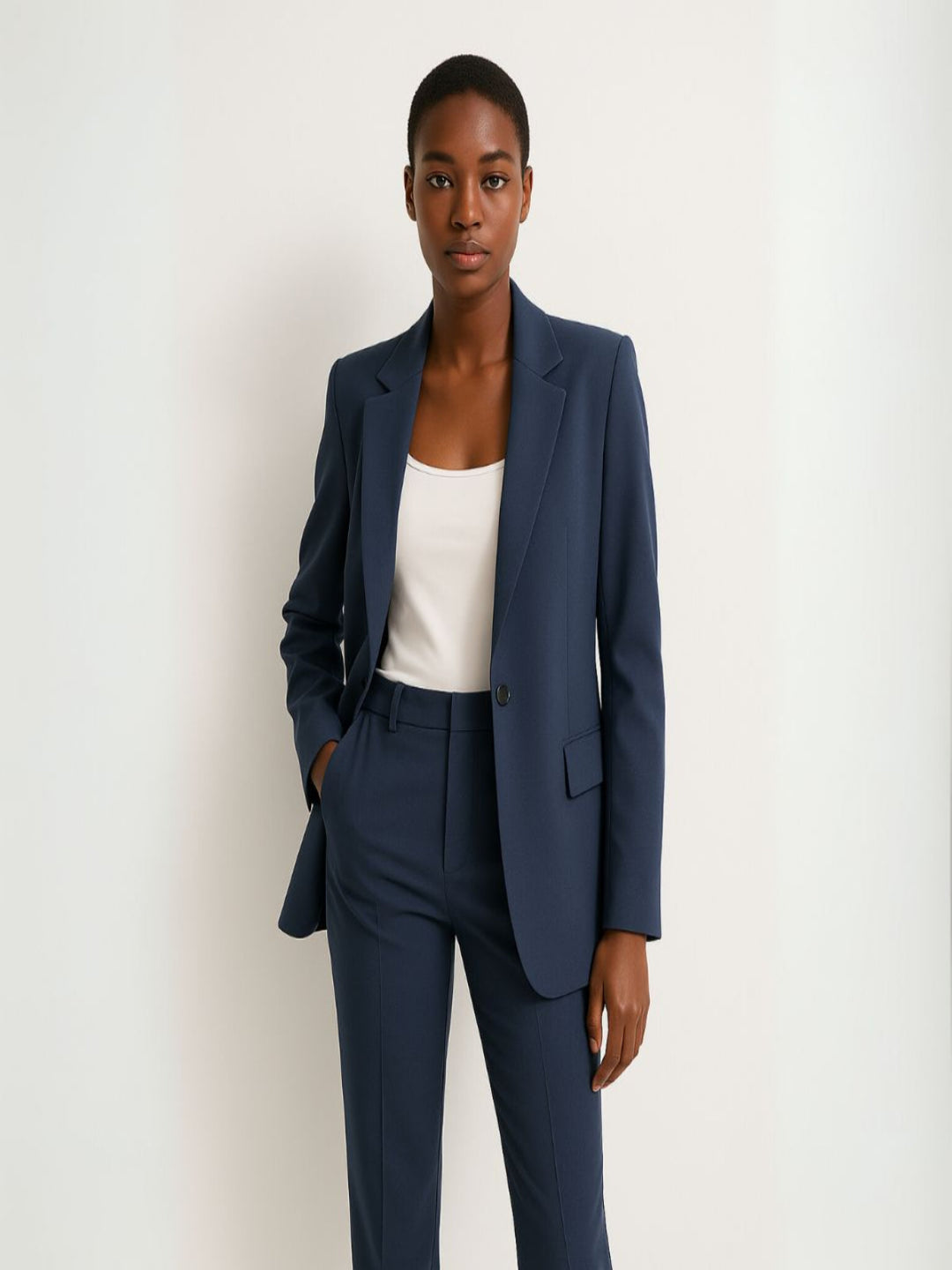 Womens Tailored Blazer and Pants Suit Set Office Two-Piece - BritishMode