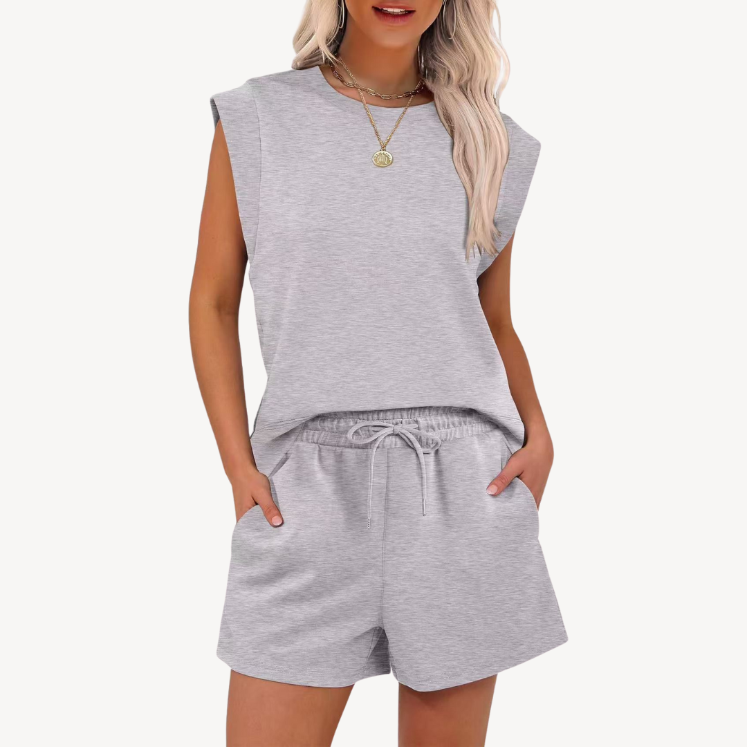 Womens Cotton Shorts Set Casual Fit