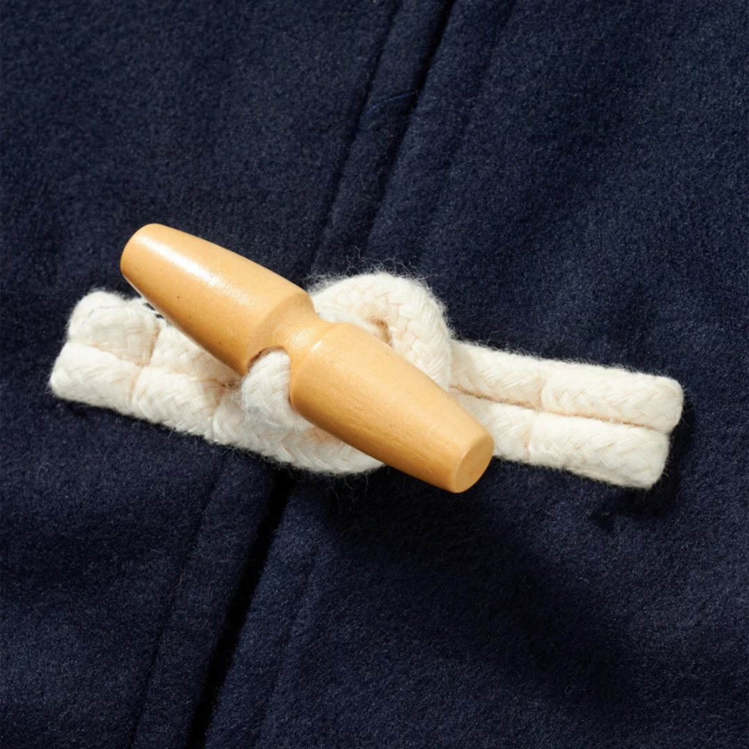 Mens Wool Duffle Coat Warm Winter Fit
