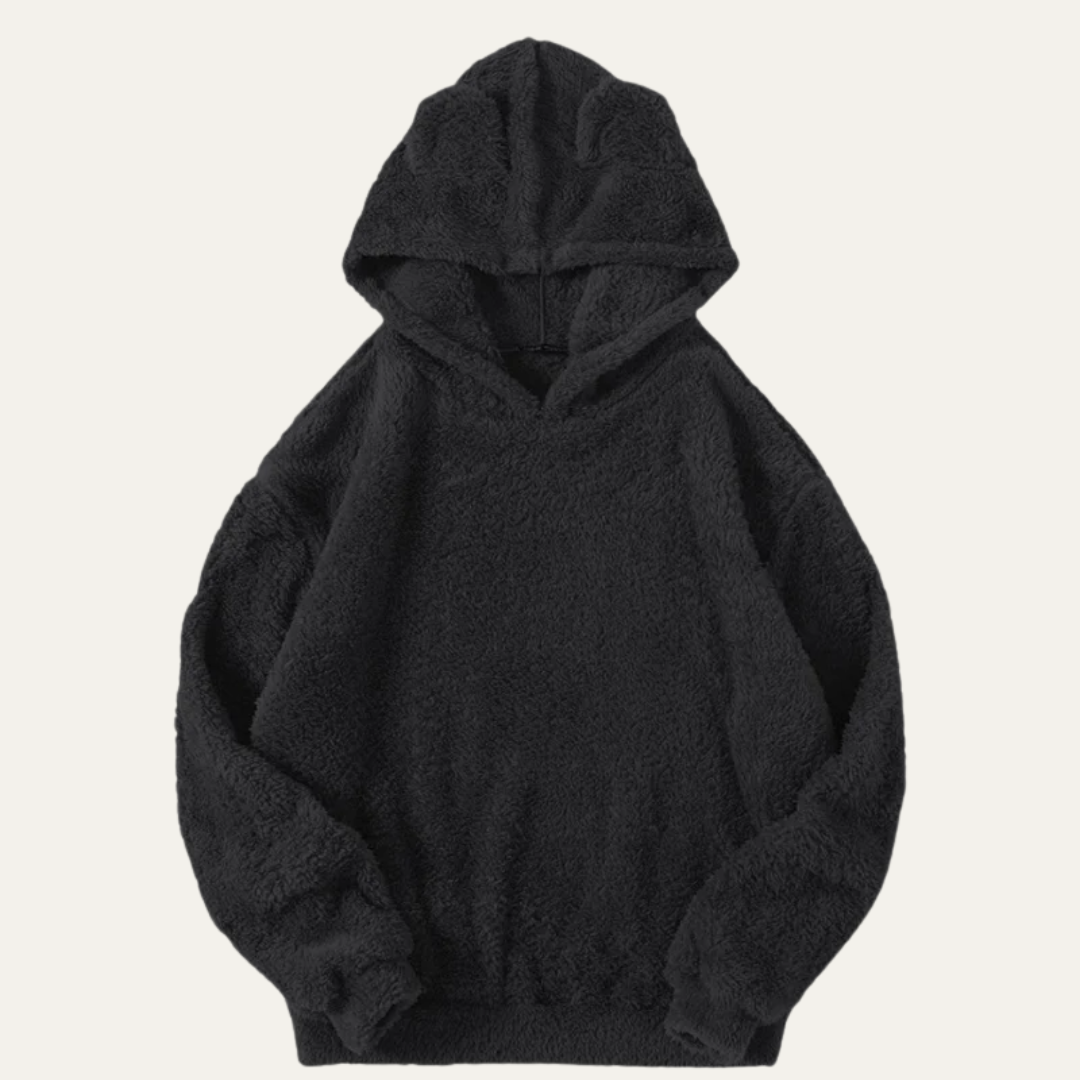 Mens Sherpa Fleece Hoodie Soft Pullover Fit