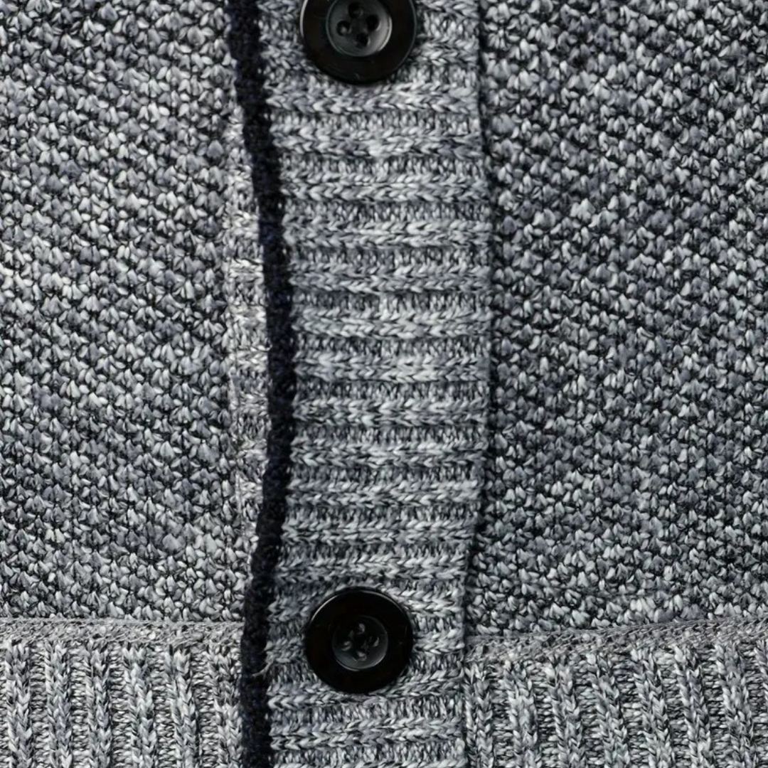 Mens Cardigan Button-Front Knitwear Classic Fit