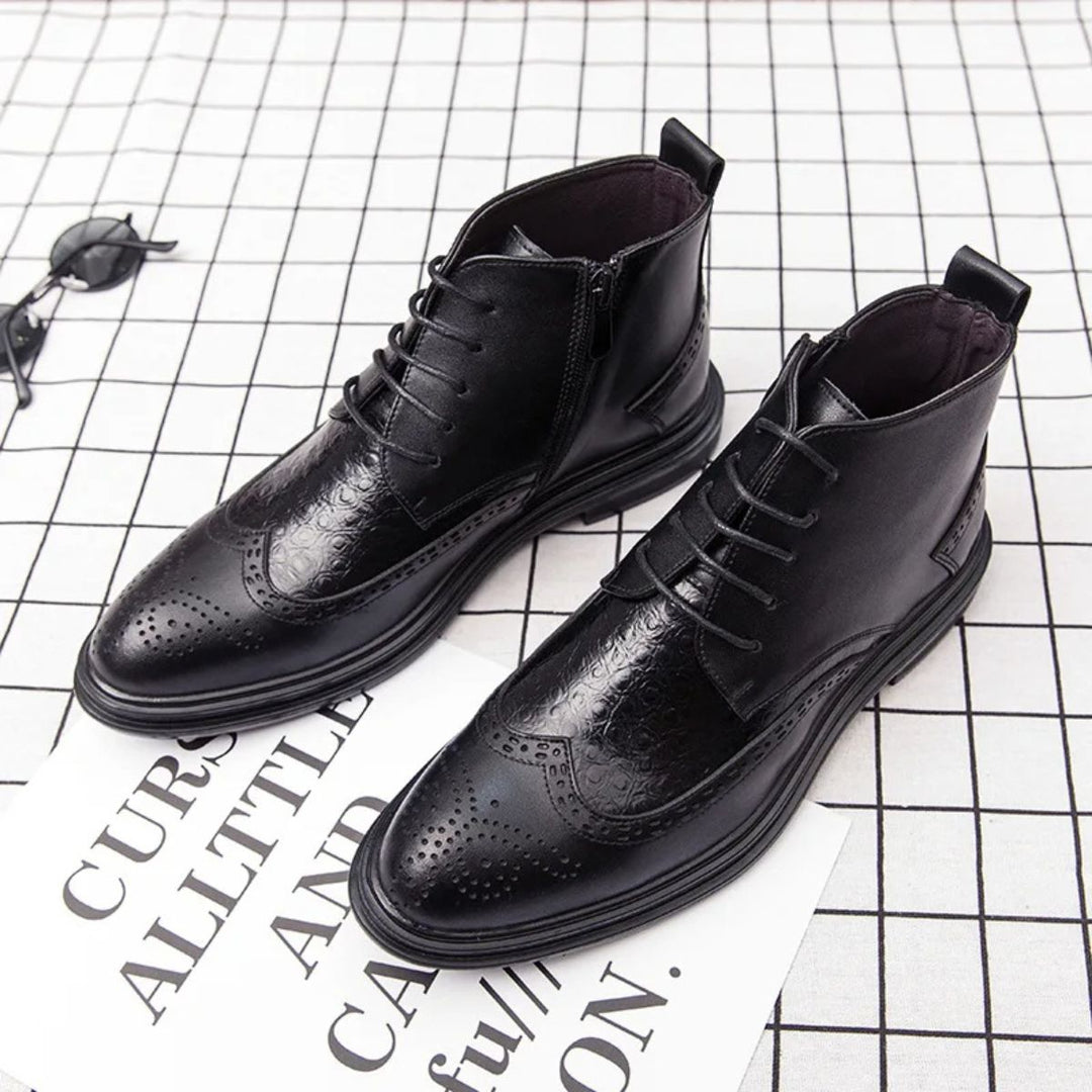 Mens Chelsea Boots Leather Business Winter Style
