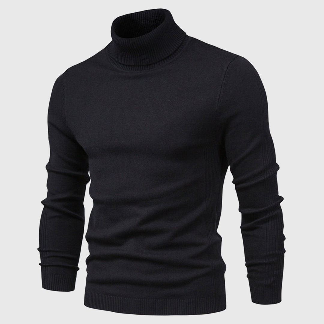 Mens Turtleneck Jumper Soft Knit Washable Layering