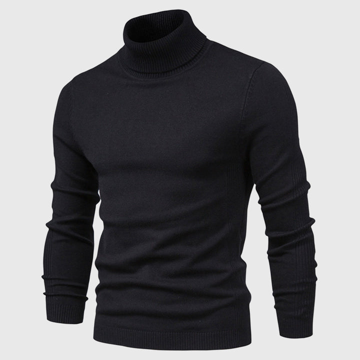 Mens Turtleneck Jumper Soft Knit Washable Layering