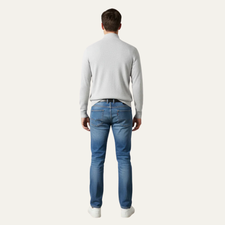 Mens Pullover Fine Gauge Quarter Zip