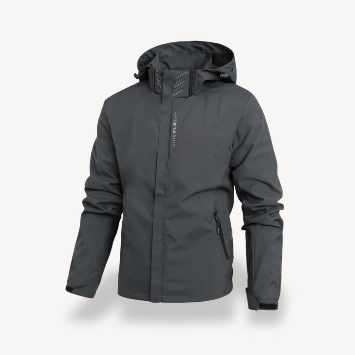 Mens Hoodie Water-Resistant Zip Front