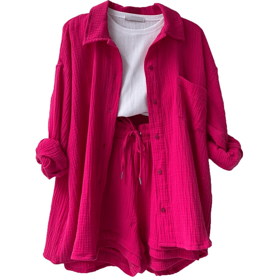 Womens Relaxed Fit Outfit Set Lightweight Spring Style
