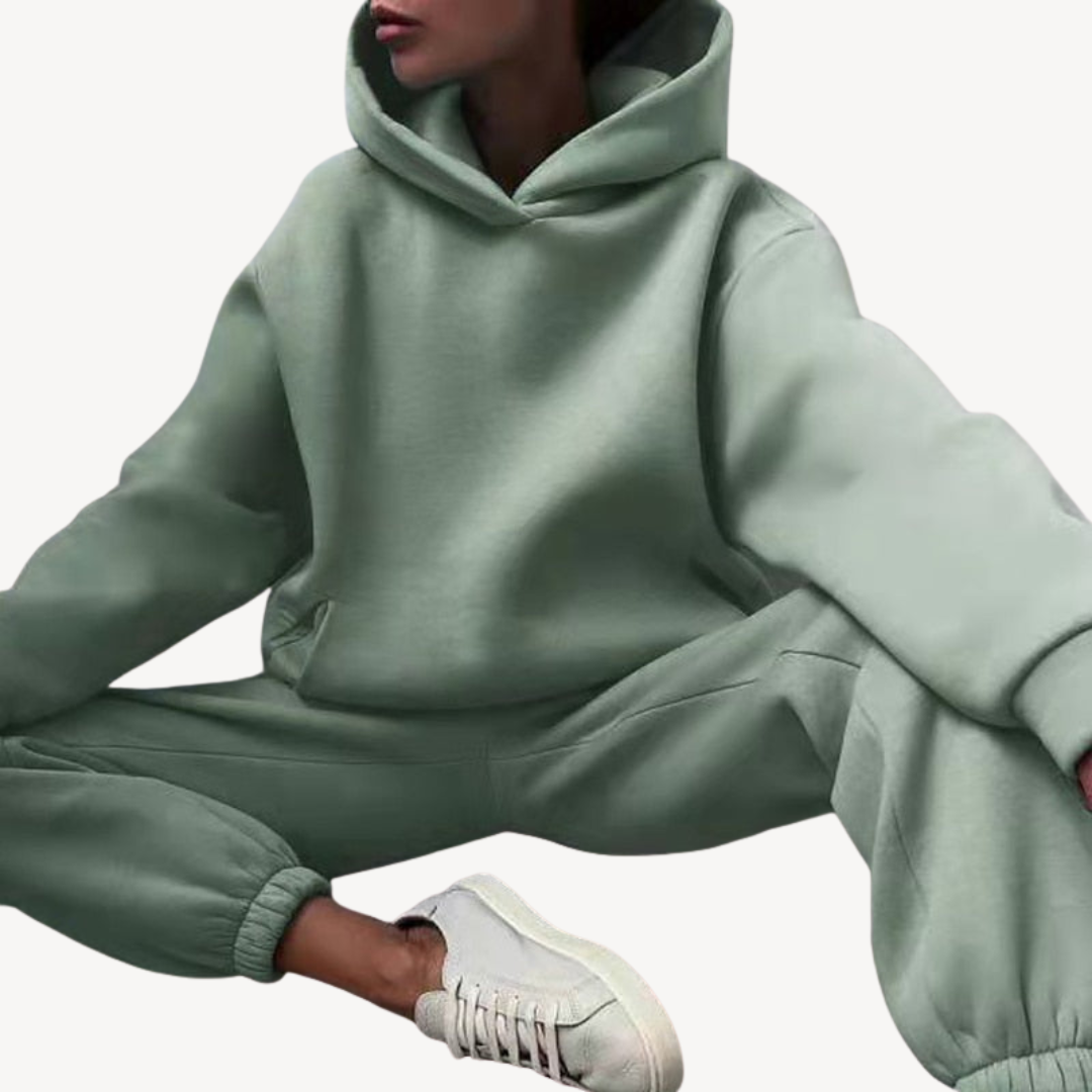 Womens Hoodie and Sweatpants Set Cotton Relaxed Fit