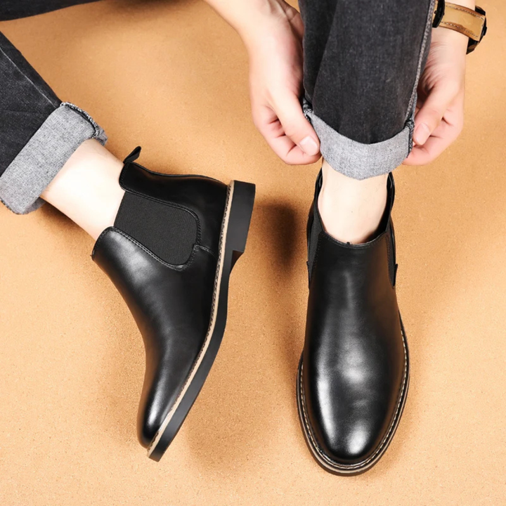 Mens Leather Chelsea Boots Elegant Style