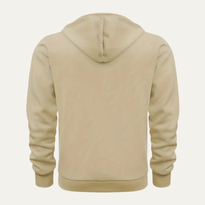 Mens Hooded Sweatshirt with Utility Pocket Partial Zip