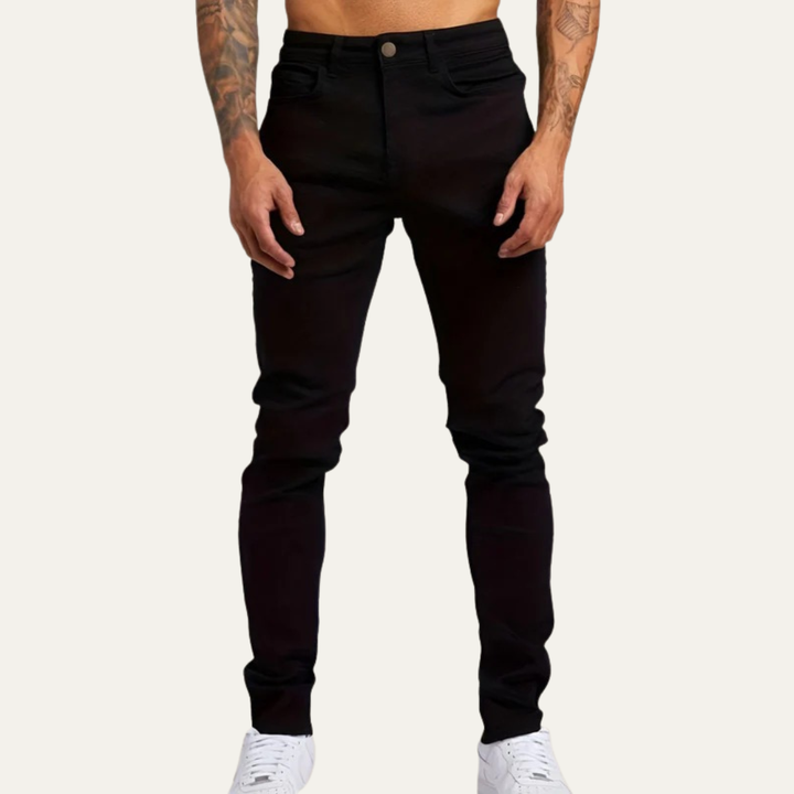 Mens Skinny Jeans Distressed Low Rise