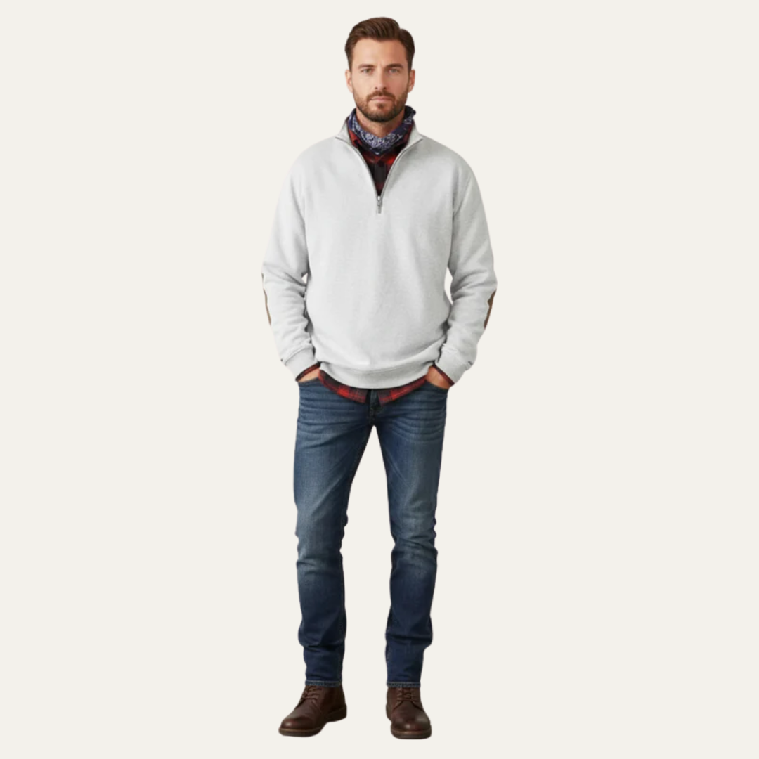 Mens Sweater Fine Knit Crew Neck Classic Fit - BritishMode