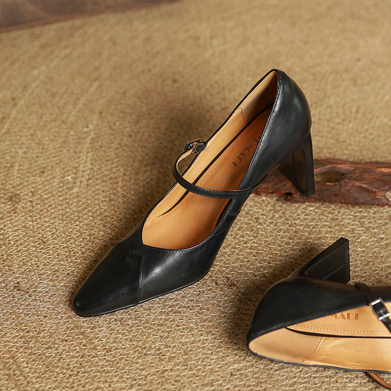 Womens Heels Genuine Leather Classic Fit