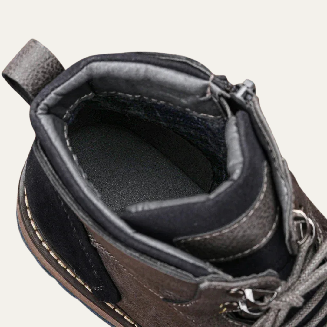 Mens Ankle Bootie Slip-On Textured Croc Pattern