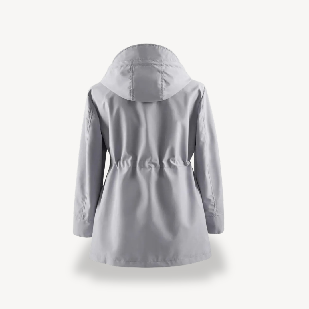 Womens Waterproof Rain Jacket with Hood Relaxed Fit