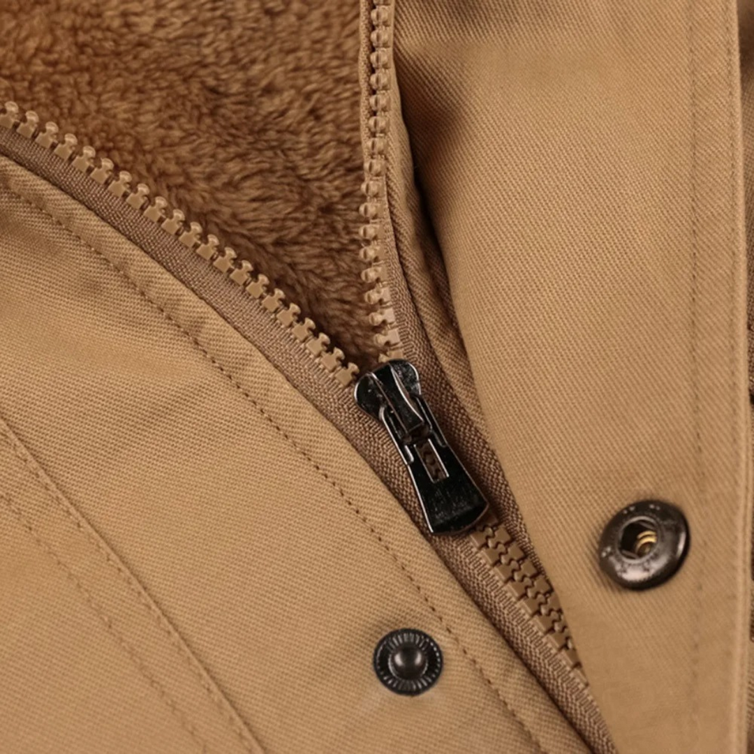 Mens Padded Cargo Jacket Winter Insulated Warm