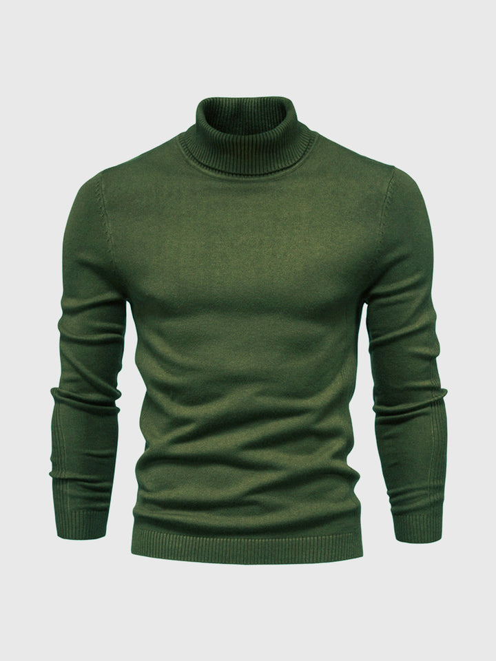 Mens Turtleneck Sweater Machine Washable Knit