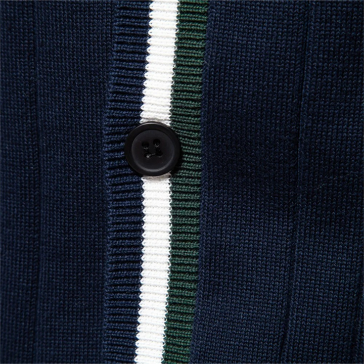 Mens Slim Fit V-Neck Cotton Knit Cardigan