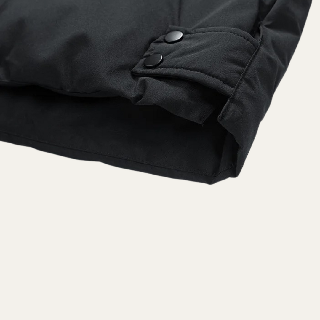 Mens Long Hooded Puffer Jacket Insulated Winter